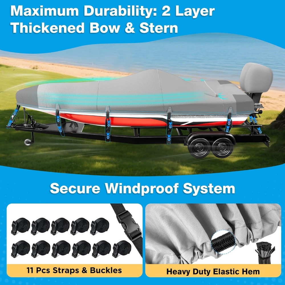 Boat Cover 20-22ft, 1200D Wate - Fishing Boat Cover recensie en prijs