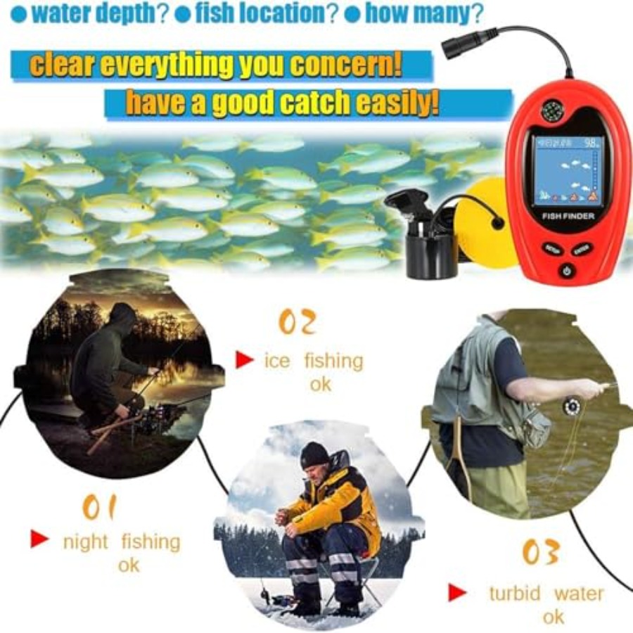 Sonar Portable Fish Finder Tra - Fishing Boat Depth Finder recensie en prijs