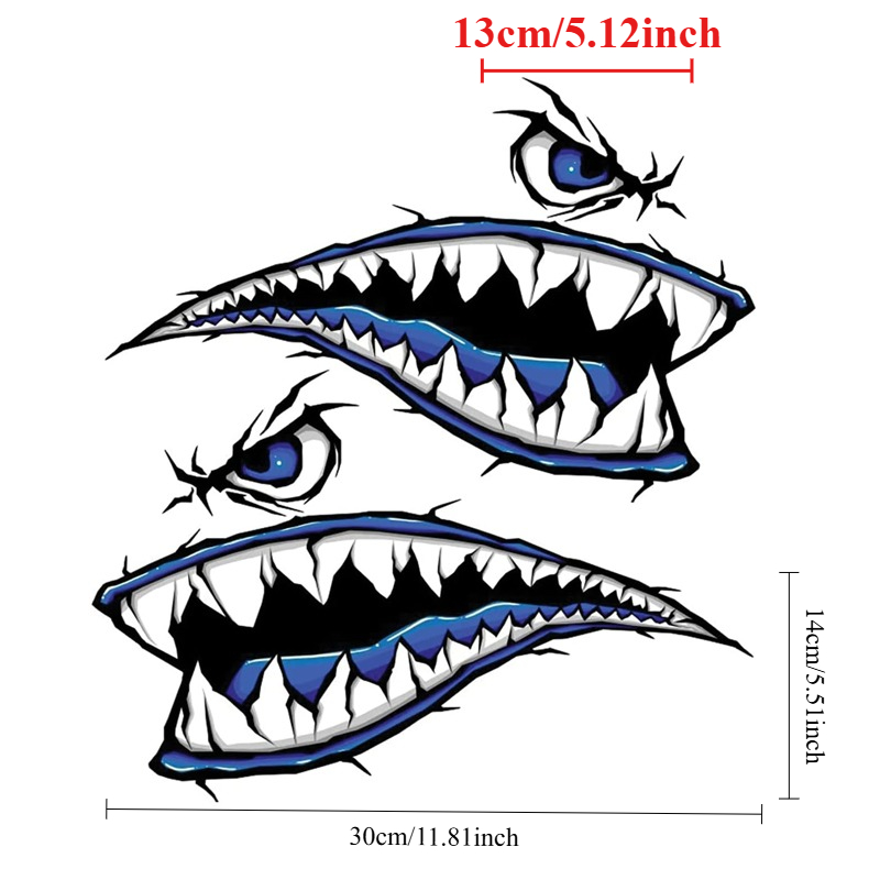 2PCS Shark Teeth Mouth Boat St - Fishing Boat Paddle recensie en prijs