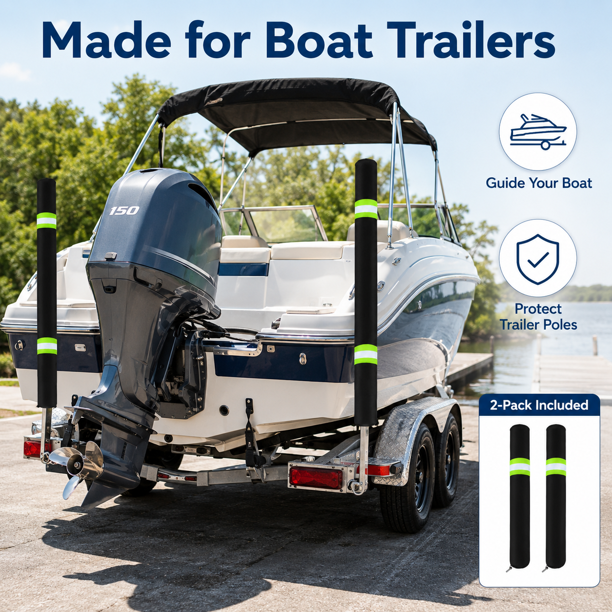 2Pcs Boat Trailer Guide Pole C - Fishing Boat Cover recensie en prijs